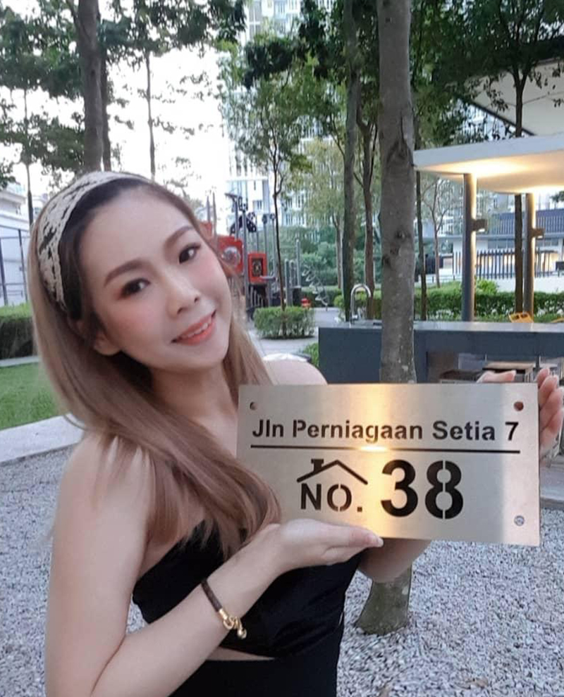 Treazpass Johor weather-resistant house number plate